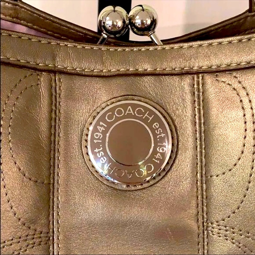 Coach A1276-F19413 Satchel in Bronze Leather - Picture 4 of 16